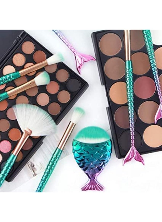 Mermaid Fish Makeup Brushes Set (4 pieces) - Image 3
