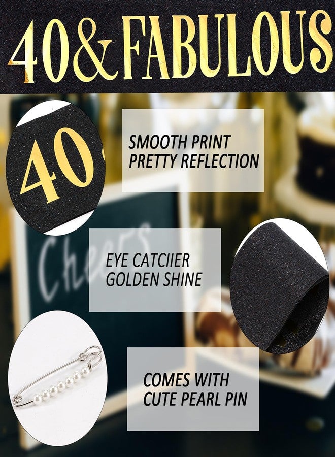 هابدو زينة عيد الميلاد الأربعين من هابدو للنساء، طقم وشاح وتاج هدايا عيد الميلاد الأربعين للنساء، لوازم حفلات "أربعون رائعة"، ذهبي - Image 4