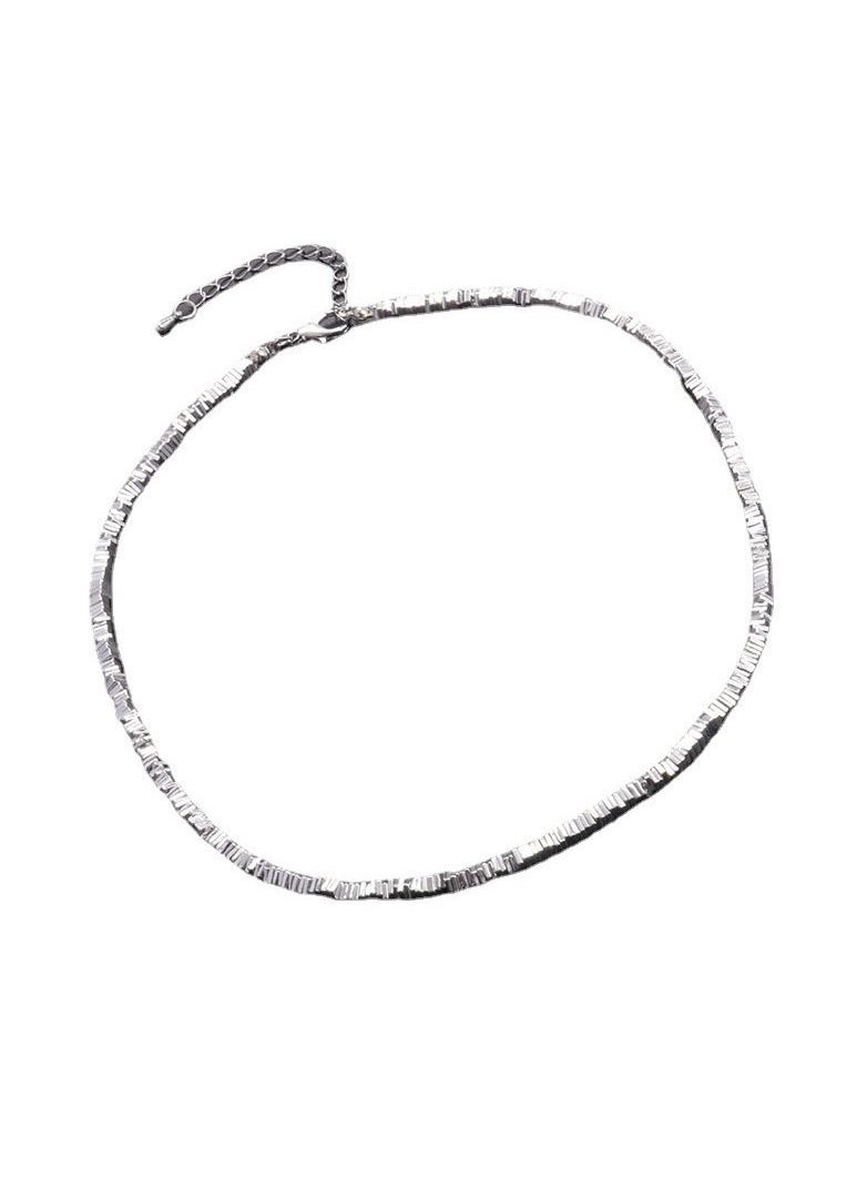 Satinior - Broken silver and two items of chain all-match square clavicle - Image 1
