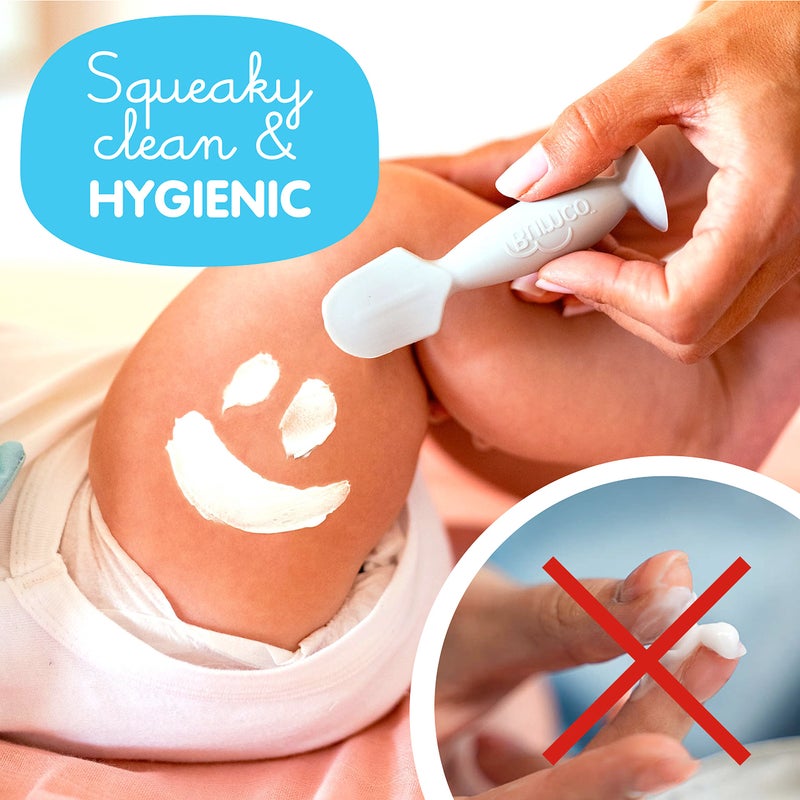 بيبي بام برَش Bumco Mini Diaper Cream Spatula with Case - BPA-Free  Spatula Baby, Soft  Flexible Diaper Spatula, Diaper Cream Applicator, Mom-Invented Baby Must Haves, Diaper Bag Essentials,  Paste Spatula - Image 2