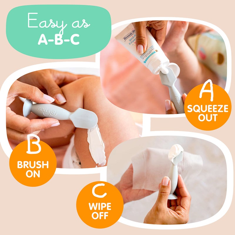 بيبي بام برَش Bumco Mini Diaper Cream Spatula with Case - BPA-Free  Spatula Baby, Soft  Flexible Diaper Spatula, Diaper Cream Applicator, Mom-Invented Baby Must Haves, Diaper Bag Essentials,  Paste Spatula - Image 5