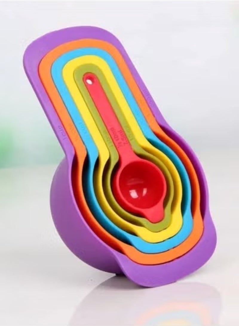 Set of 6 Multicolour Food-Grade Measuring Cups for Baking and Cooking  - Image 2