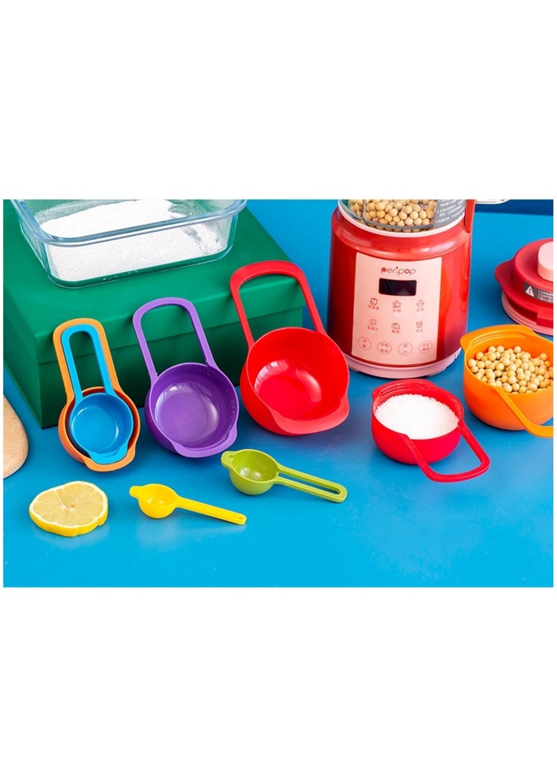 Set of 6 Multicolour Food-Grade Measuring Cups for Baking and Cooking  - Image 4