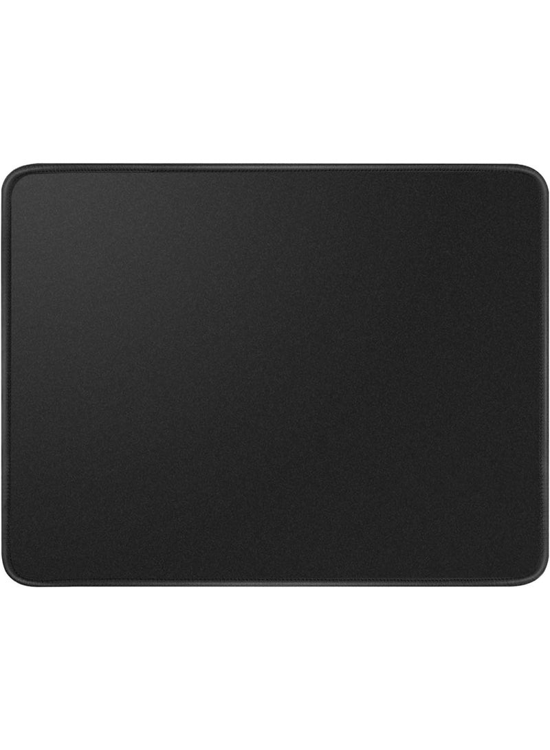 Mouse Pad with Stitched Edge, Non-Slip Rubber Base, Premium-Textured and Waterproof Mousepad for Computers, Laptop, Office and Home, 260x210x3mm, Black - Image 1