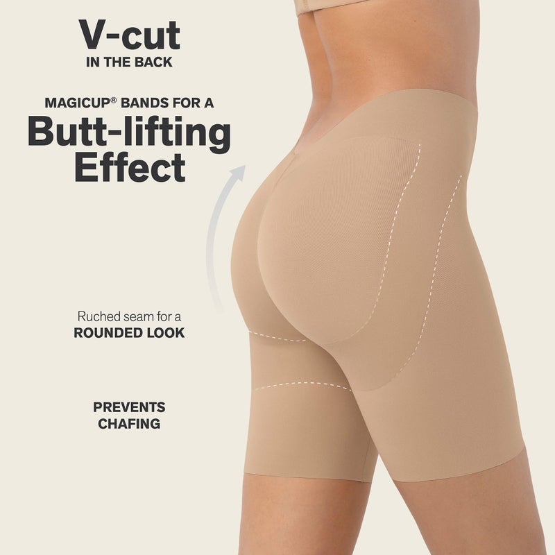 Leonisa Undetectable Plunge Moderate Compression Low Back Shapewear Shorts for Women for Tummy Control Under Backless Dresses - Image 2