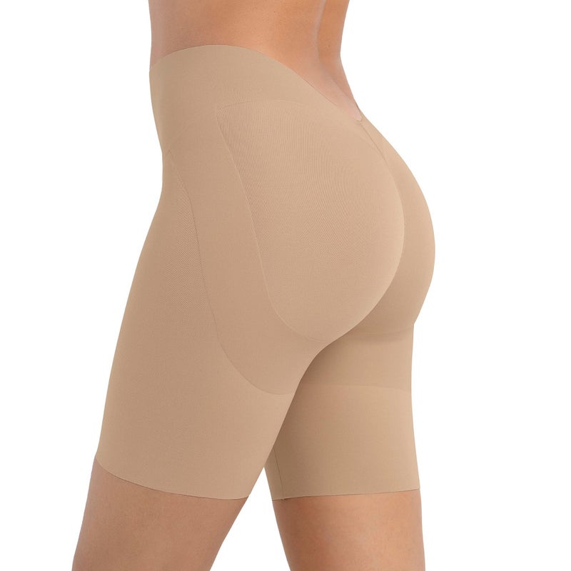 Leonisa Undetectable Plunge Moderate Compression Low Back Shapewear Shorts for Women for Tummy Control Under Backless Dresses - Image 1