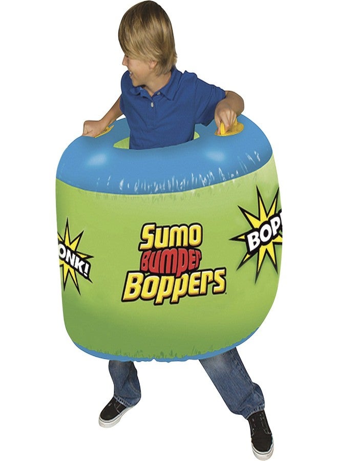 بيج تايم تويز لعبة سوكر بوبرز سومو بامبر بوبرز، لعبة مصد البطن، تتضمن مصدًا واحدًا ورقعة إصلاح، تتيح للأطفال الحركة والمرح، متعة قابلة للنفخ بالهواء، أكثر متعة من معركة الوسائد، رائعة لتنمية خفة الحركة والتوازن والتنسيق - Image 4