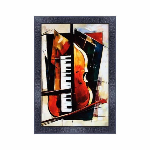 pnf Poster And Frames Guitar Wooden Photo Frame With Acrylic Sheet | For Living, Bedroom | Home Decoration Item | Best Gifting Option (10 * 14inch,Multicolour,Synthetic) 9331