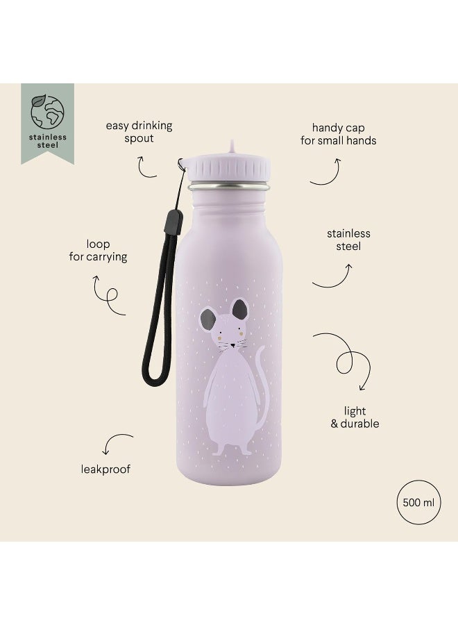 Trixie Stainless Steel Water Bottle (500ml) - Mrs. Mouse Design - Image 5