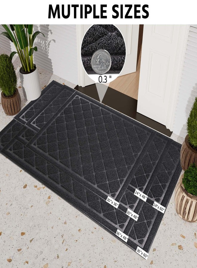 Cybstrax Front Door Mat Indoor Outdoor Entrance, 30" x 48" All-Season Heavy Duty Waterproof Doormat, Non-Slip Absorbent Entryway Mat, Easy to Clean, Low Profile Commercial Floor Mat for Indoor Outdoor - Image 2