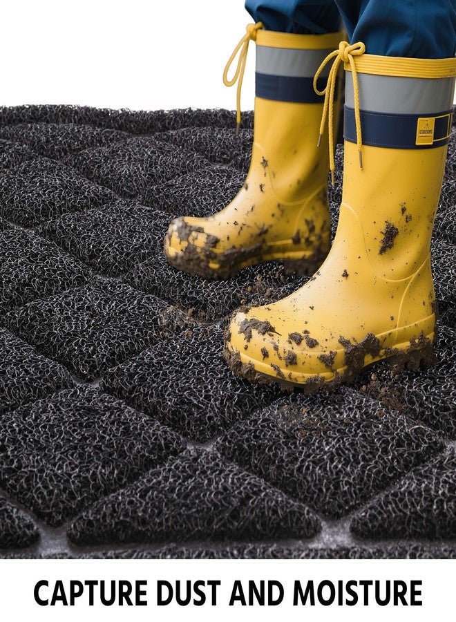 Cybstrax Front Door Mat Indoor Outdoor Entrance, 30" x 48" All-Season Heavy Duty Waterproof Doormat, Non-Slip Absorbent Entryway Mat, Easy to Clean, Low Profile Commercial Floor Mat for Indoor Outdoor - Image 3