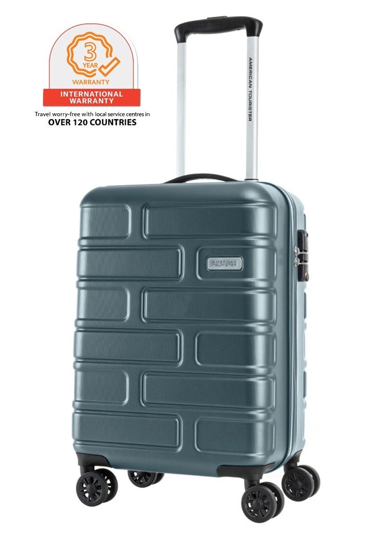 AMERICAN TOURISTER Bricklane Suitcase, Cabin Size 55 cm / 20 inch, 4 Spinner Wheels, Hard Top, Polycarbonate, Dark Forest|Lightweight|Scratch & Impact Resistance|TSA Lock - 3 Years International Warranty - Image 1