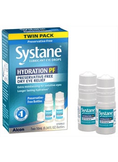 Hydration Multi-Dose Preservative-Free Eye Drops Dry Eye Relief Twin Pack (2x10ml)