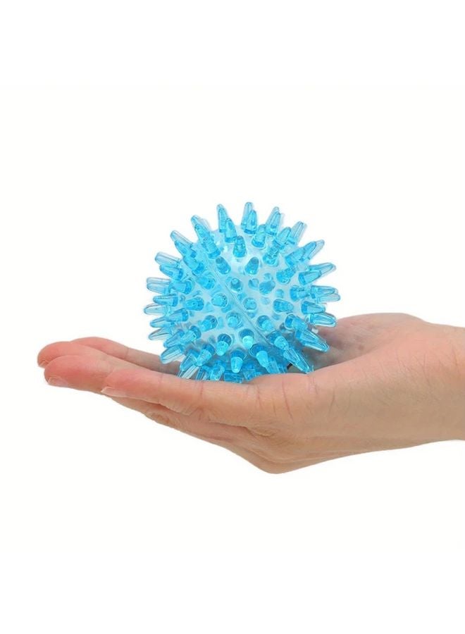كرة تدليك شفافة شائكة مجوفة لتقوية واستعادة العافية الرياضية وتخفيف التوتر لليد والرسغ - Image 5