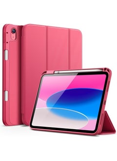 Pink iPad Air 11 Inch (M2) 2024 Case – Trifold Stand Smart Cover with Auto Wake and Pencil Holder