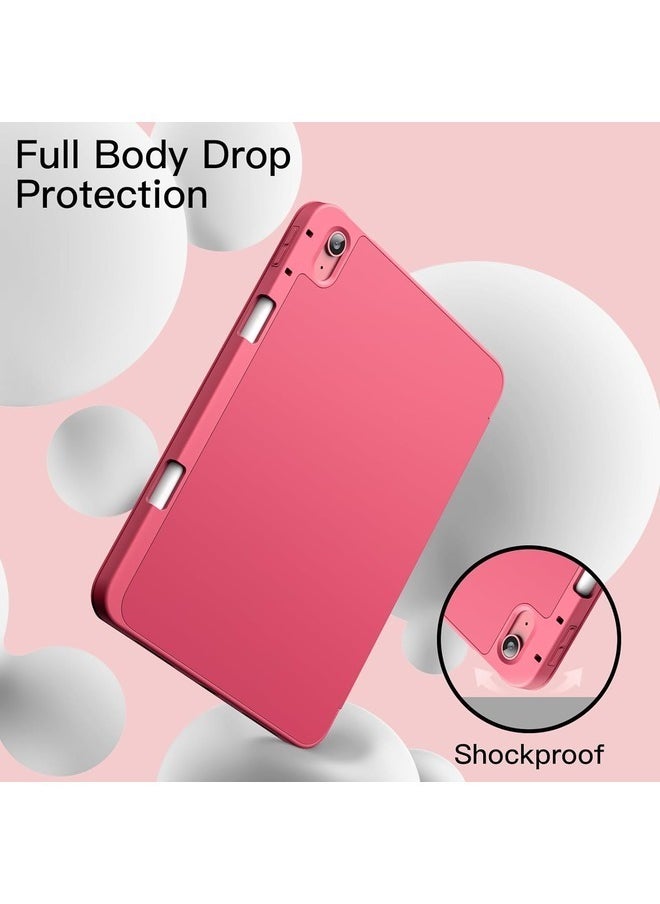 Generic - Pink iPad Air 11 Inch (M2) 2024 Case – Trifold Stand Smart Cover with Auto Wake and Pencil Holder - Image 1
