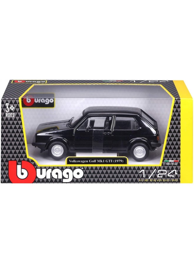 Bburago Volkswagen Golf Mk1 GTI (1979) Die-cast Car (1:24, Black) - Image 1