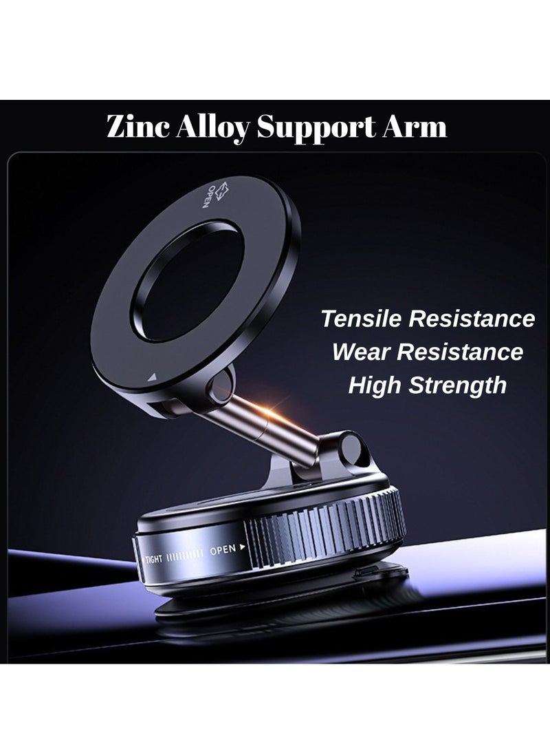 McDou Mobile Holder for Car,Car Phone Holder,Multi-Function Portable Navigation Holder, 360° Rotation, Tri-Fold Design, Strong Magnetic Vacuum Suction Metal Base - Image 4