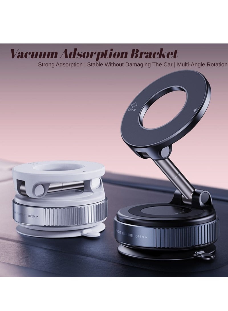 McDou Mobile Holder for Car,Car Phone Holder,Multi-Function Portable Navigation Holder, 360° Rotation, Tri-Fold Design, Strong Magnetic Vacuum Suction Metal Base - Image 2