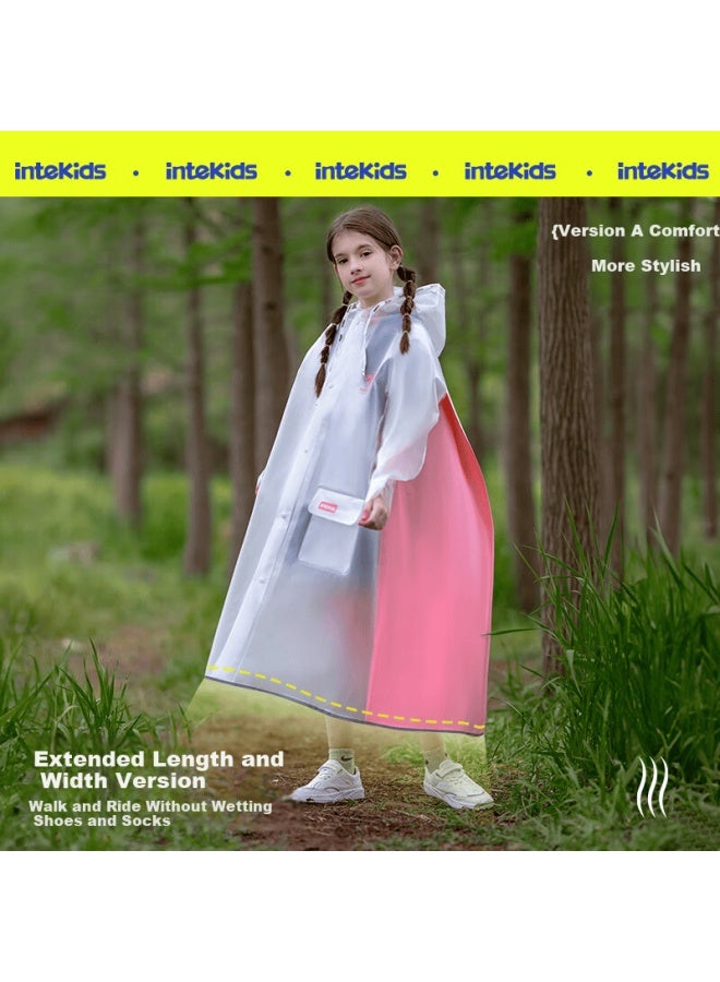 Tiantianzai Kids Raincoat Kindergarten Boys Girls School Backpack-friendly High-quality Cartoon Rain Poncho 703 Pink - Image 5