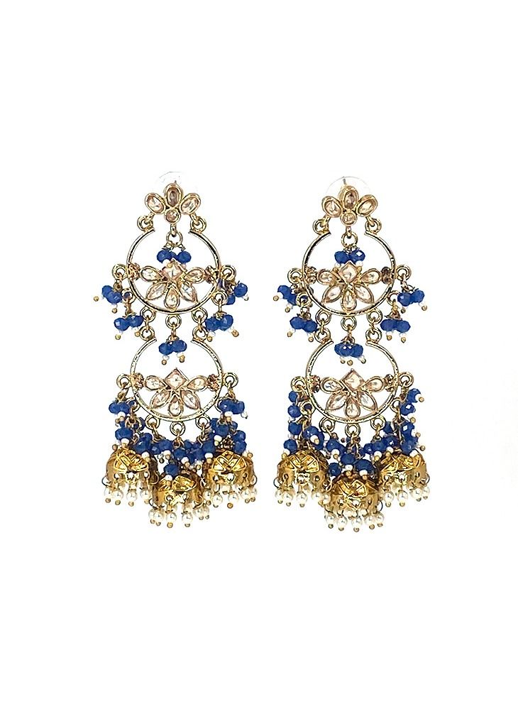 GOHONA Bollywood Style Indian Traditional Jhumka Earring for Women - Image 2