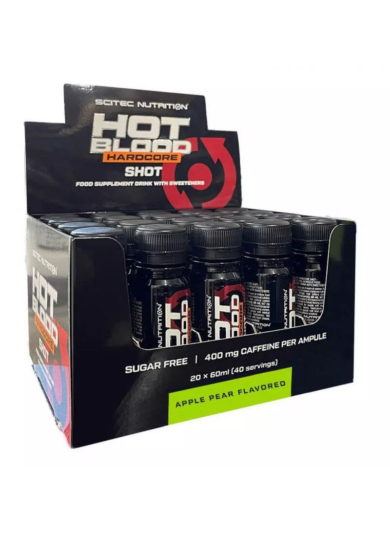 SCITEC NUTRITION Hot Blood Shots Pre Workout 20 Shots in One Box - Image 2