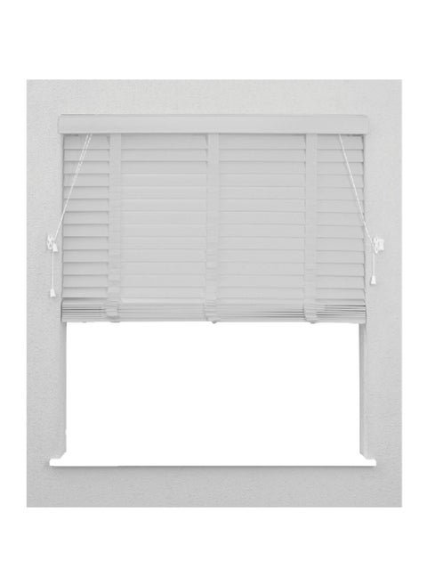 Fauxwood String Control Venetian Blind White 5 x 150 x 180 cm SACO.FWVB.T.150.0180.W