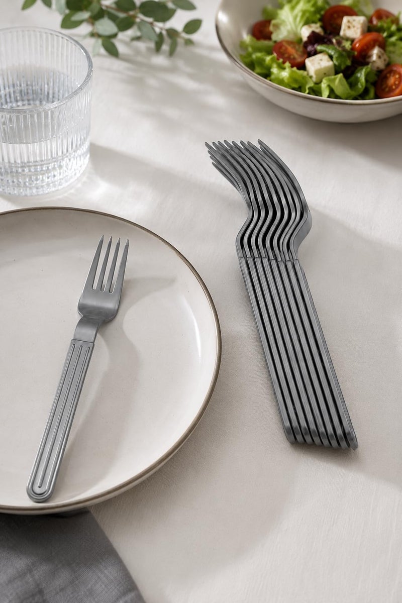 Plastic Forks, Tableware for Daily Use, Parties and Events. (gray)
