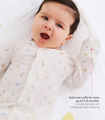 Magnetic Me Boys Modal Magnetic Baby Footie Pajamas | Silky Soft Modal Fabric | Winter Sky | 3-6 Months - Image 4