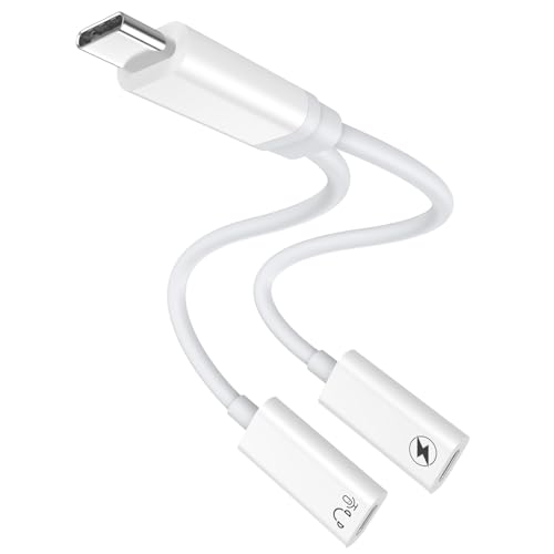 CREHAO USB C Splitter, Dual USB C Famale to Male Headphone and Charger Adapter Audio Dongle Cable with PD 100W Fast Charging Type C Aux Dongle for iPhone 17/16/15 Pro Max,iPad,MacBook,Samsung Galaxy S25 - Image 1
