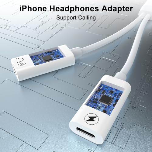 CREHAO USB C Splitter, Dual USB C Famale to Male Headphone and Charger Adapter Audio Dongle Cable with PD 100W Fast Charging Type C Aux Dongle for iPhone 17/16/15 Pro Max,iPad,MacBook,Samsung Galaxy S25 - Image 2