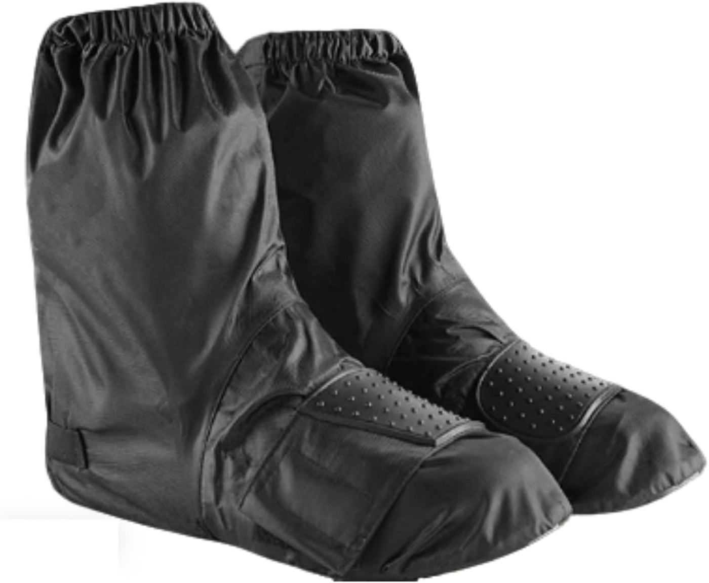Black Motorcycle Boot Cover, Waterproof Shoe Protector, Oxford Fabric, Anti-Slip Rain Overshoes, Storage Bag, Size M 24-26 Cm