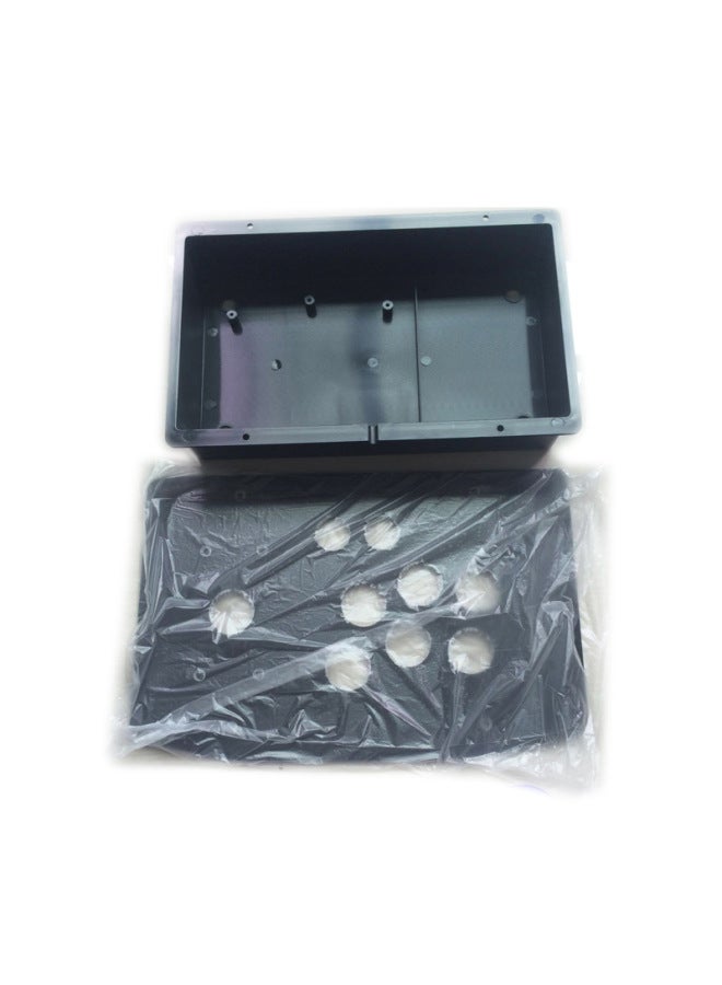 Arcade Rocker Bottom Box Shell Frame Nesting DIY Assembly Game Rocker Accessories ABS Plastic Steel Bottom Shell With Suction Cup-Product Color:Lower Cover Bottom Shell - Black (including 4 Suction Cups)  - Image 4