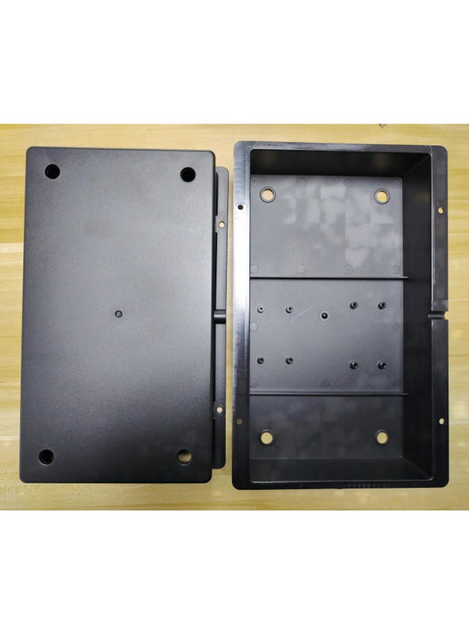 Arcade Rocker Bottom Box Shell Frame Nesting DIY Assembly Game Rocker Accessories ABS Plastic Steel Bottom Shell With Suction Cup-Product Color:Lower Cover Bottom Shell - Black (including 4 Suction Cups)  - Image 3