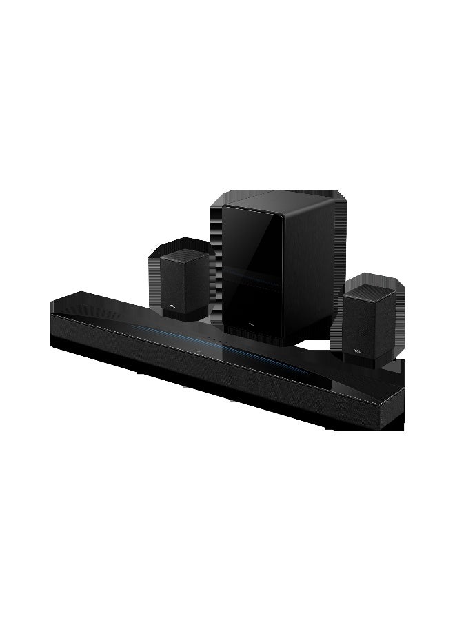 TCL 7.1.4 Channel Dolby Atmos Soundbar with Wireless Subwoofer and Satellite Speakers, RAY·DANZ Technology, AI Sonic-Adaptation, Tutti Choral, Q85H Pro Q85H Pro black - Image 2