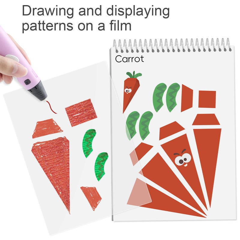 CKMOREL 20Pcs 3D Pen Mat - Transparent Tracing Board for 3D Printing Pens, 7.87" x 5.7" 3D Pen Mat Clear, Heat-Resistant, Smooth Non-Stick Reusable Surface for 3D Art - Image 2