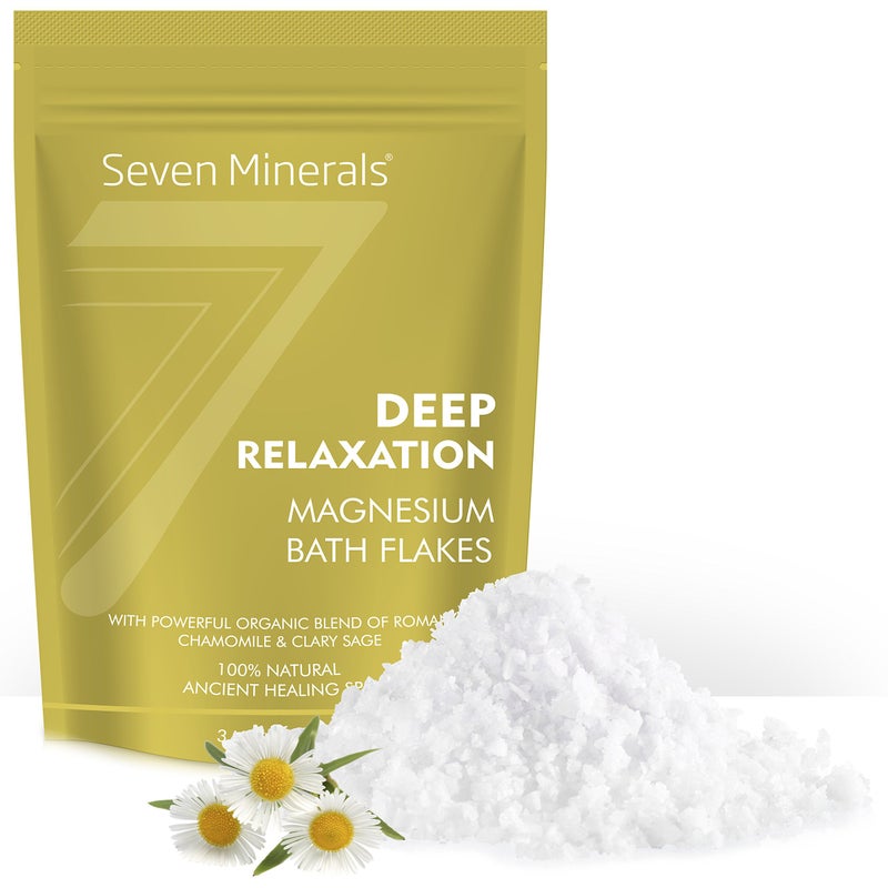Seven Minerals Deep Relaxation Magnesium Chloride Flakes 3lb â€“ Absorbs Better Than Epsom Salt - Unique Full Bath Soak Formula for Stress and Relaxing with Roman Chamomile & Clary Sage - Image 2