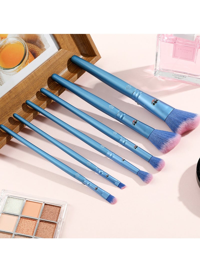 general Stitch Makeup Brush Set of 6, Creative Eyeshadow Brush Loose Powder Brush Brush Set, High Quality Synthetic Brush Set, the best gift for girls - Image 3