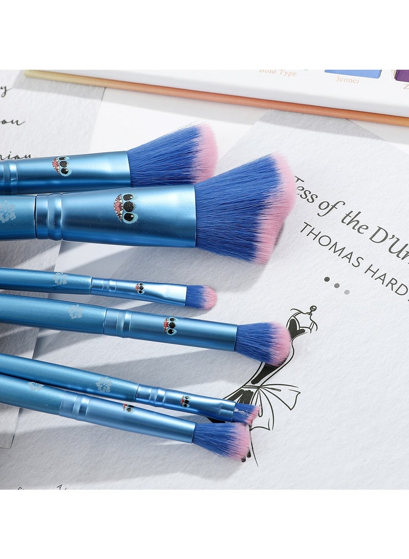 general Stitch Makeup Brush Set of 6, Creative Eyeshadow Brush Loose Powder Brush Brush Set, High Quality Synthetic Brush Set, the best gift for girls - Image 5