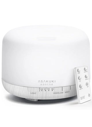 500ml Premium Essential Oil Diffuser with Remote Control, 5 in 1 Ultrasonic Aromatherapy Fragrant Oil Humidifier Vaporizer, Timer and Auto-Off Switch (White) - pzsku/Z2E1736EC8C1884A9D063Z/45/1743403797/e34cc9ec-44cb-4385-bc70-df5f9dad0293