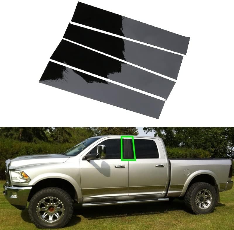 Vuzmode Black Window Pillar Trim for Dodge Ram - Image 2