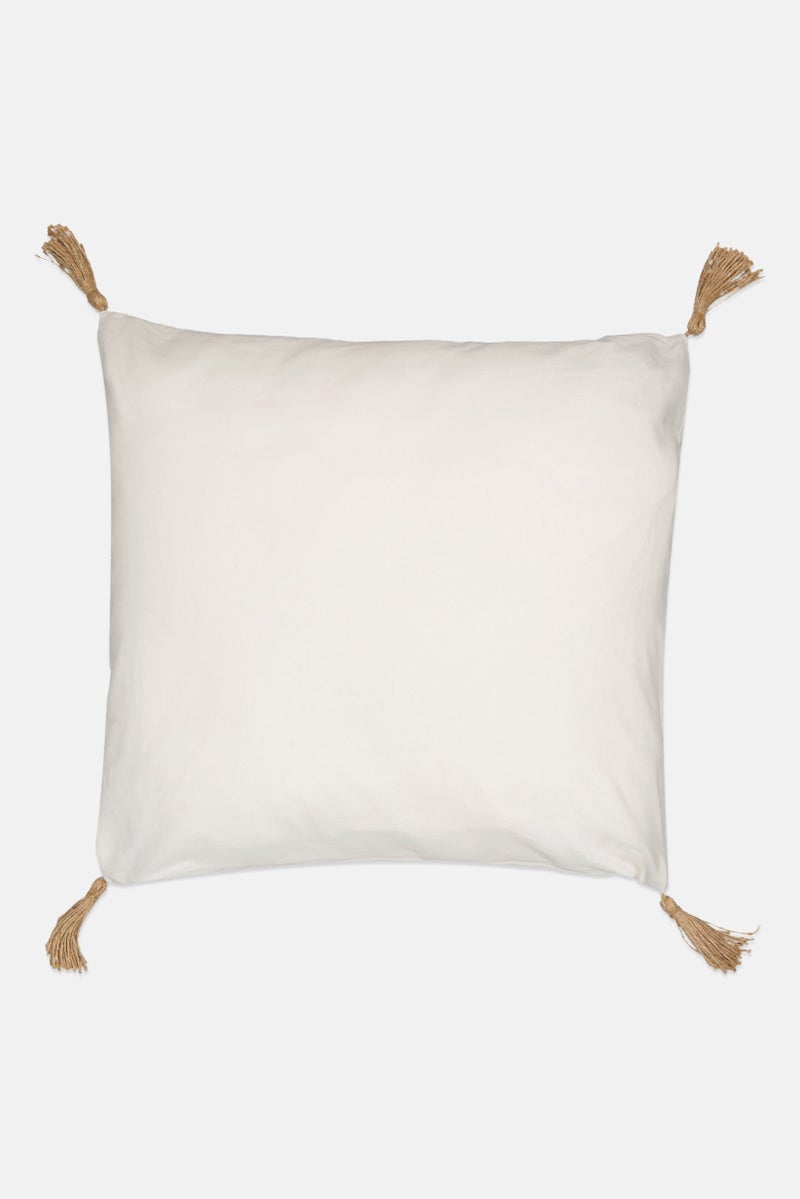 Muy Mucho Square Shape Removable Cover Cushion 60 x 60 cm, White - Image 1