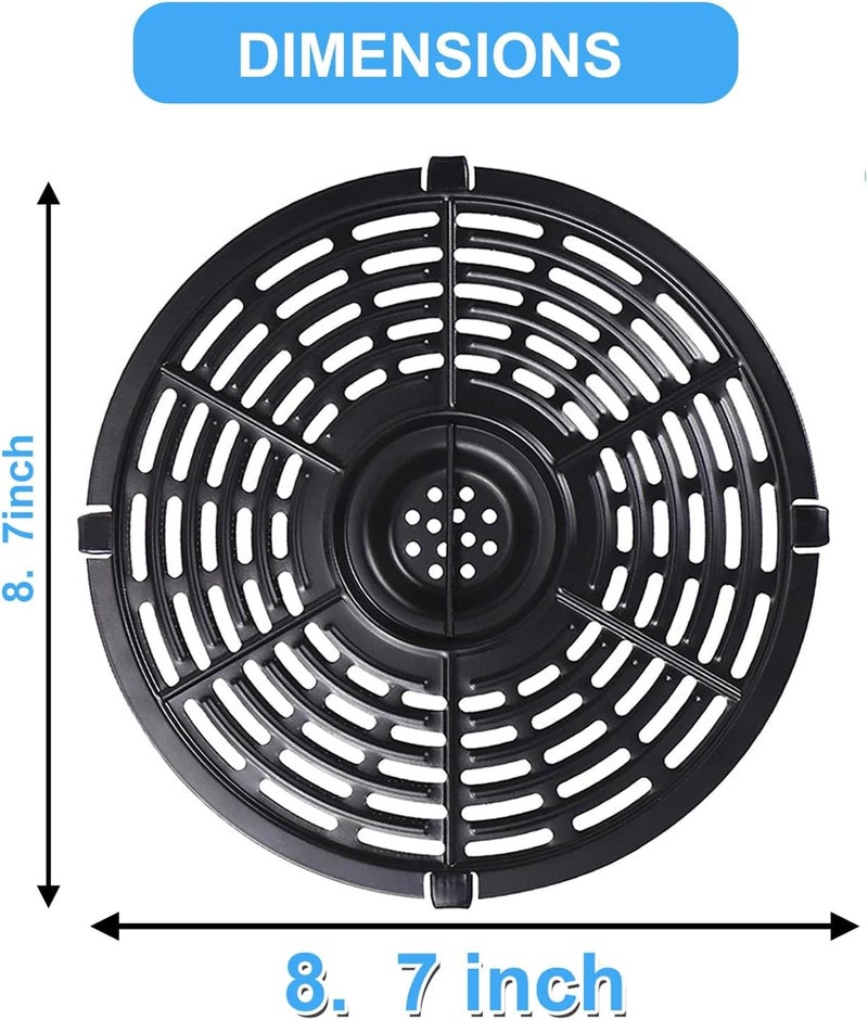 GWY Air Fryer Grill Pan for Power XL 5QT Air fryer, 8.7'' 5QT Round Non-Stick Replacement Tray Rack Parts Accessories Crisper Plate Grill Plate, Dishwasher Safe - Image 2