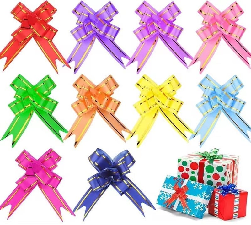 Improvhome 100Pcs Pull Flower Ribbon for Gift Wrap & Decoration Multicolor Pull Ribbon Bows (Size : 15) Pull Ribbons for Gift Wrapping (Multicolor) (15) - Image 4