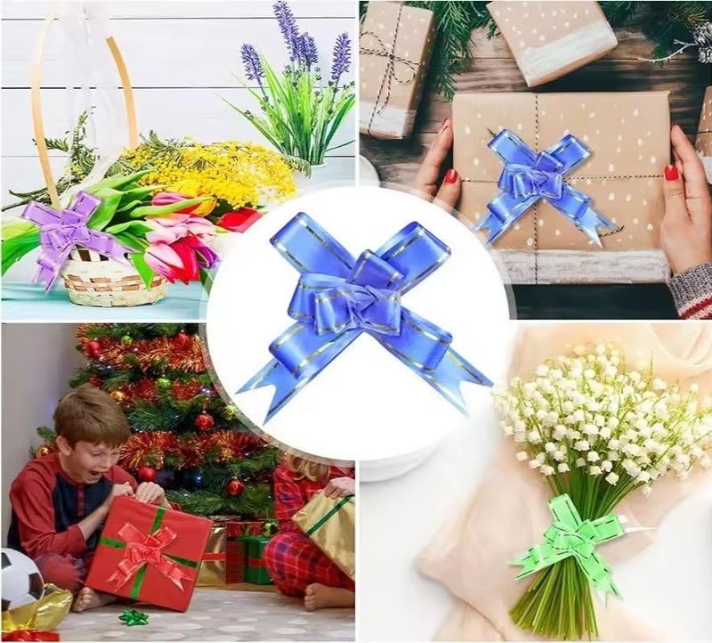 Improvhome 100Pcs Pull Flower Ribbon for Gift Wrap & Decoration Multicolor Pull Ribbon Bows (Size : 15) Pull Ribbons for Gift Wrapping (Multicolor) (15) - Image 3