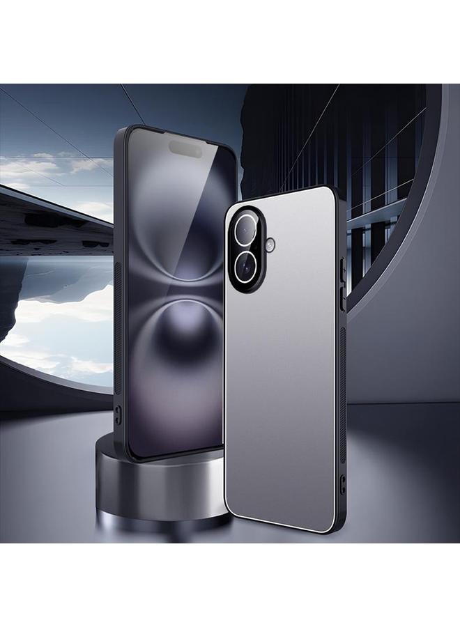 S-TOP Case For iPhone 16 Ice Aluminum Metal Explosion-proof Frosted Phone Case - Image 2