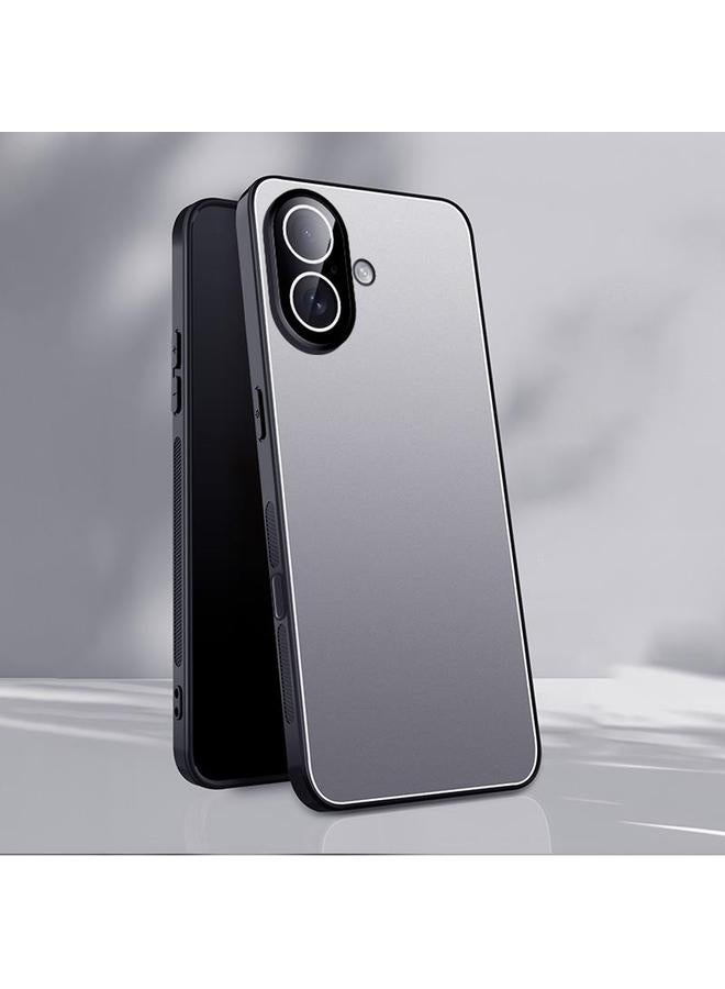 S-TOP Case For iPhone 16 Ice Aluminum Metal Explosion-proof Frosted Phone Case - Image 1