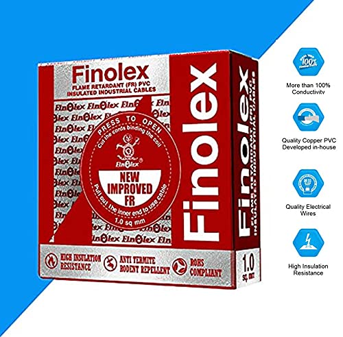 Finolex FR PVC Silver 1.00 SQ.MM Insulated Wire for Industrial & Domestic Use | Home Electric Wires | Red Color 90 Meter - Image 5