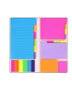 Sticky Notes Set with Bookmark Index for Planner Bullet Journaling Notebook Textbook Calendar, 60 Ruled (4x6), 40 Dotted (3.8x3), 40 Blank (3.5x2.6), 60 Orange and Pink, 25 per Color