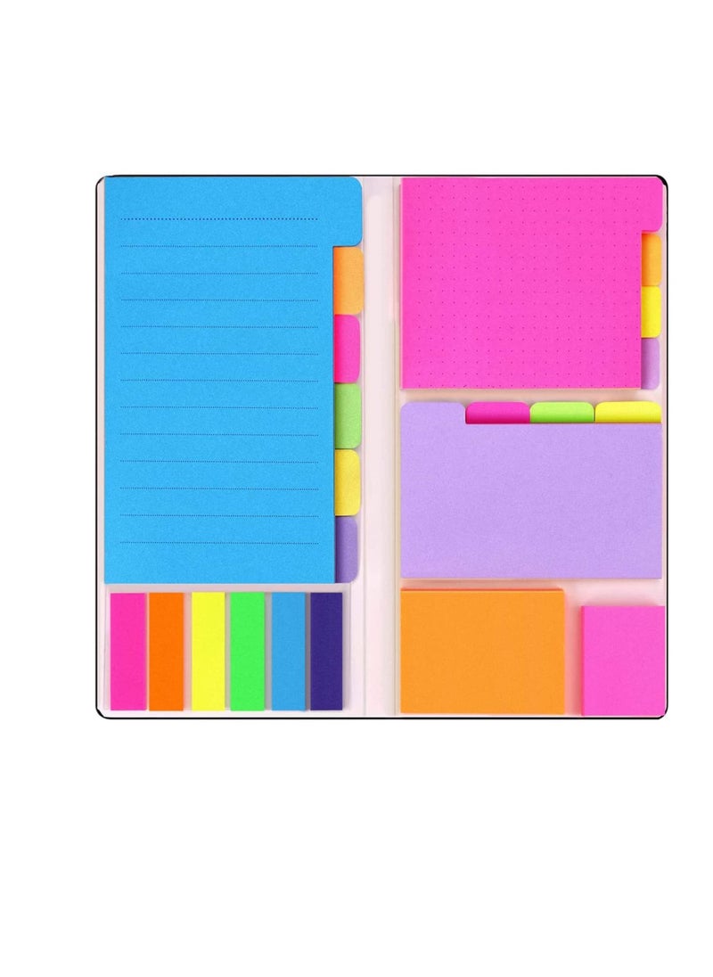 SYOSI - Sticky Notes Set with Bookmark Index for Planner Bullet Journaling Notebook Textbook Calendar, 60 Ruled (4x6), 40 Dotted (3.8x3), 40 Blank (3.5x2.6), 60 Orange and Pink, 25 per Color - Image 1